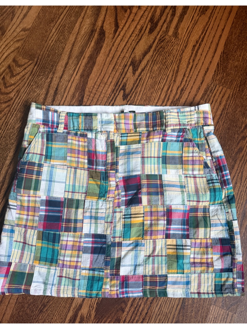 J crew Patchwork Plaid Cotton Mini Skirt - Multicolor